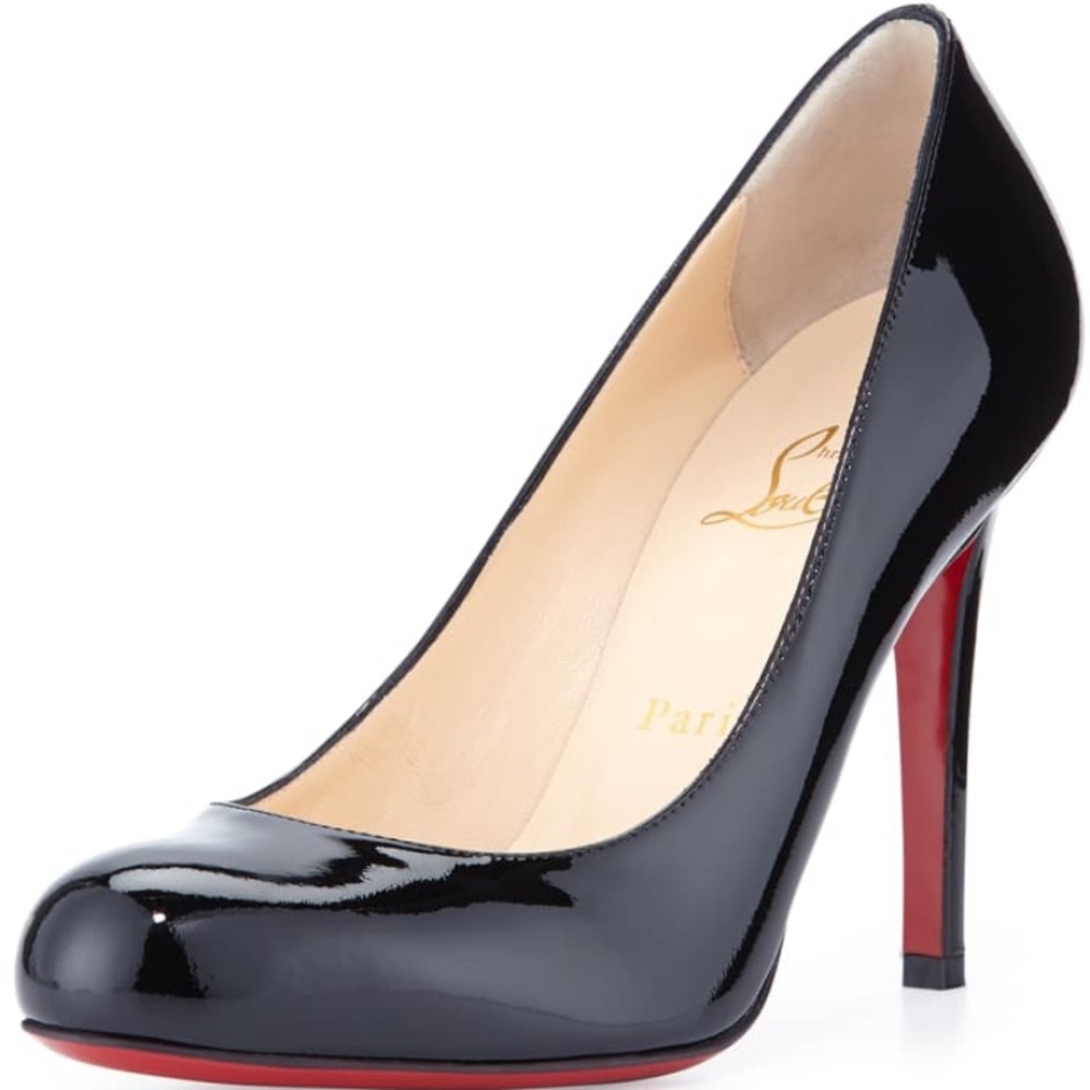 Christian Louboutin black patent Ron Ron heels